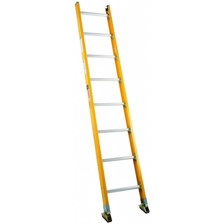 BAUER LADDER Straight Ladder, Fiberglass, 375 lb Load Capacity 33108